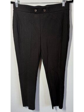 Rafaella Womens Size 8 Black Pull On Ankle Pants Slim Stretch Career Office